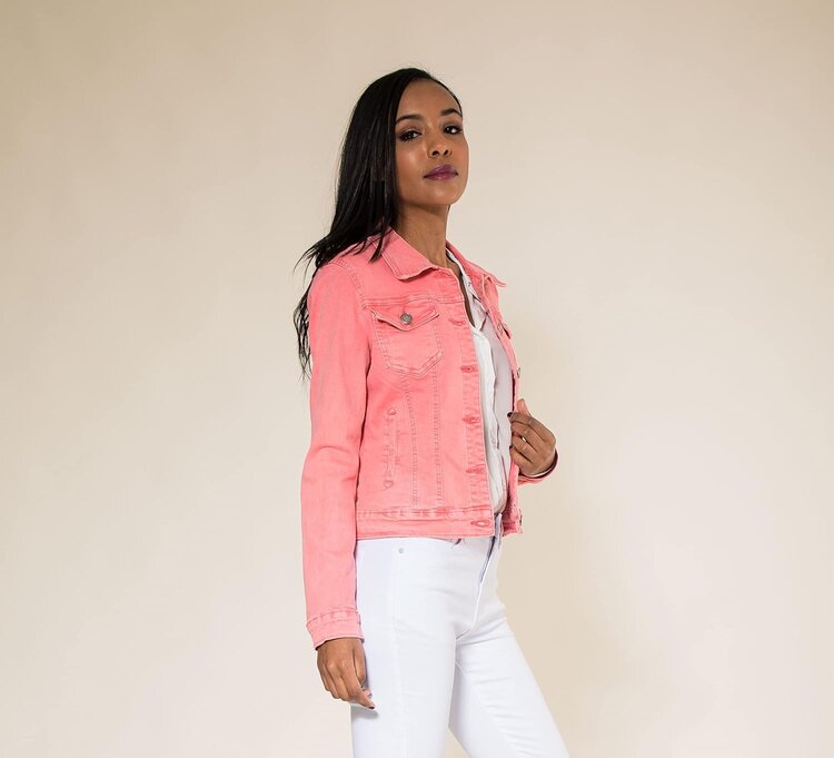 Paris Classic Stretch Jeans- Coral