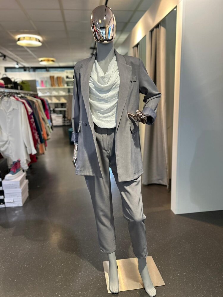 Paris Oversized Blazer-Grey One Size