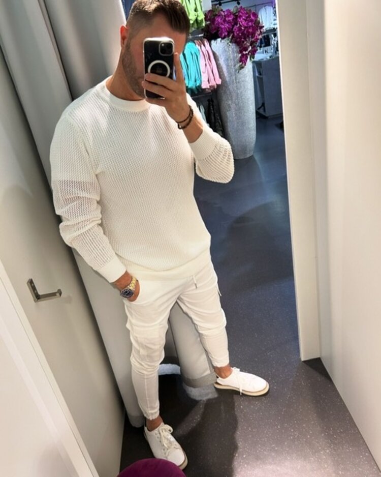 Paris Big Knit Sweater-White