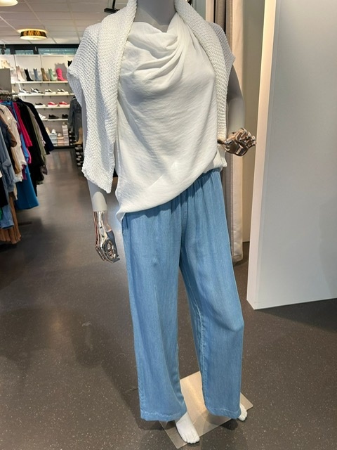 FR1098 BLUE TENCIL DENIM PANTS main image 1