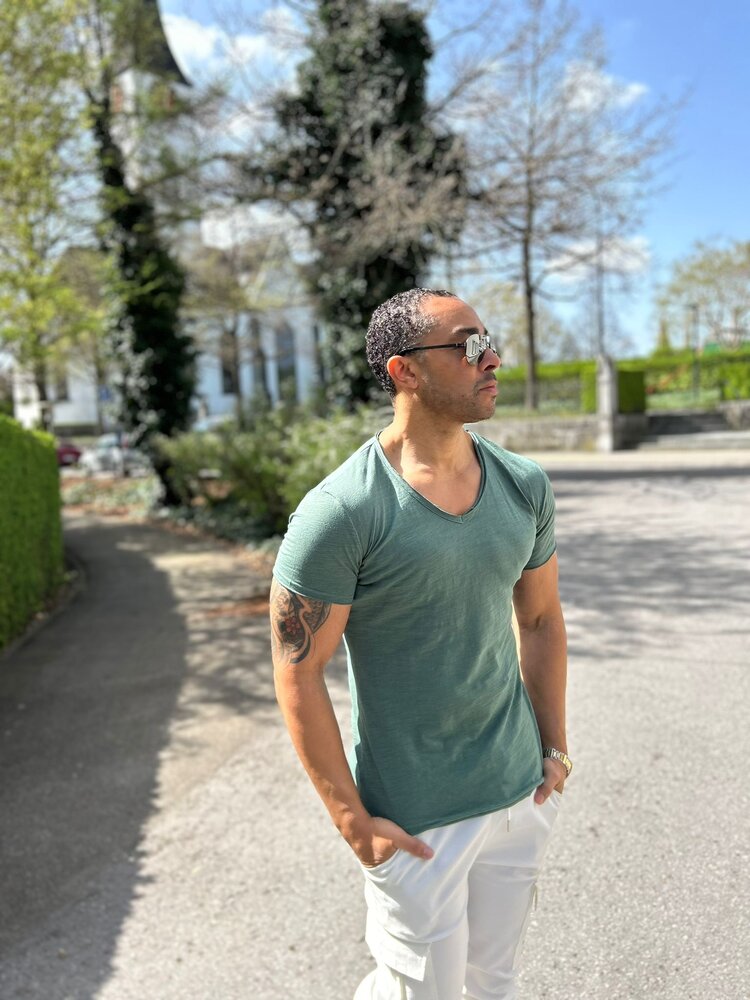 Robeaux Robeaux V- Neck T Shirt - #112 Hunter Green