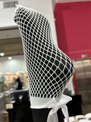 USA Bow Tie Sock-White