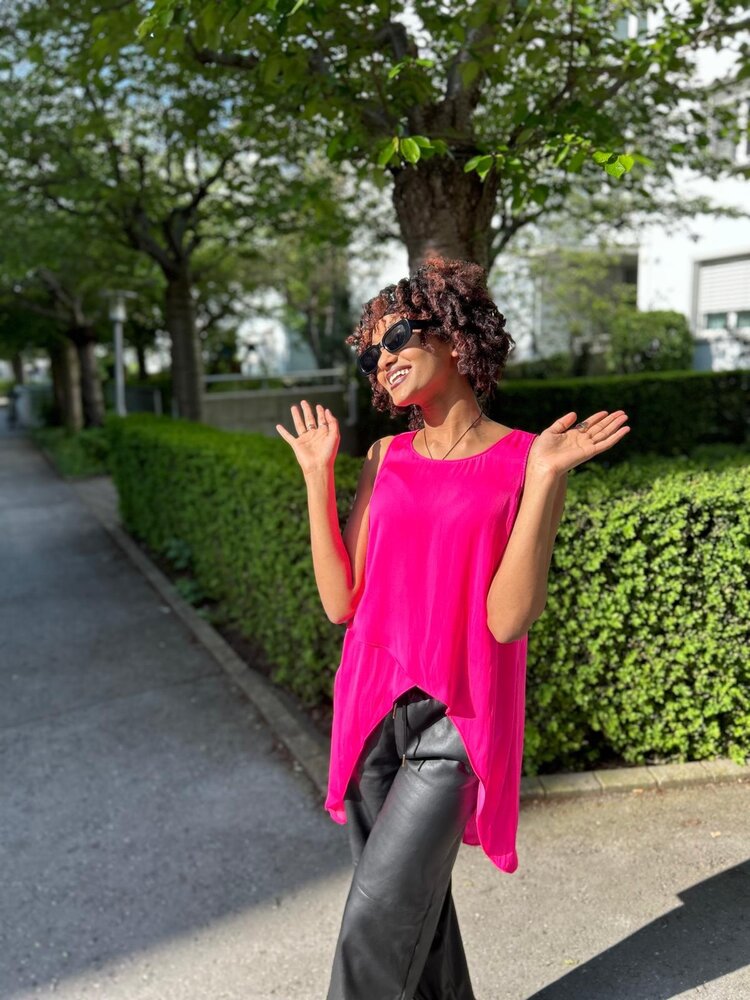 USA Asymmetrical Top AT117102 - Fuchsia