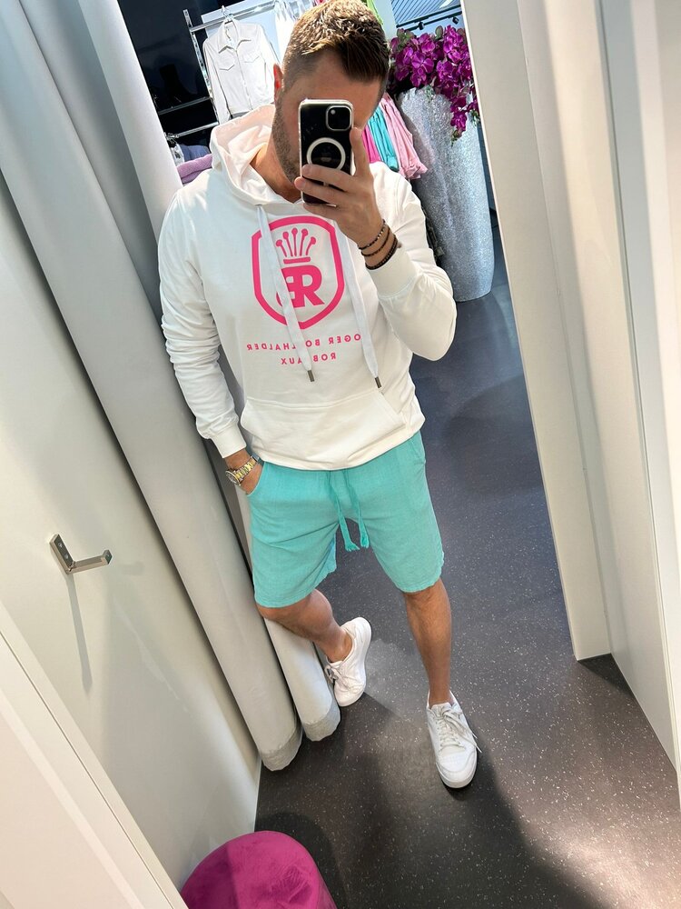 Paris Viscose/Linen Shorts- Turqoise X26132