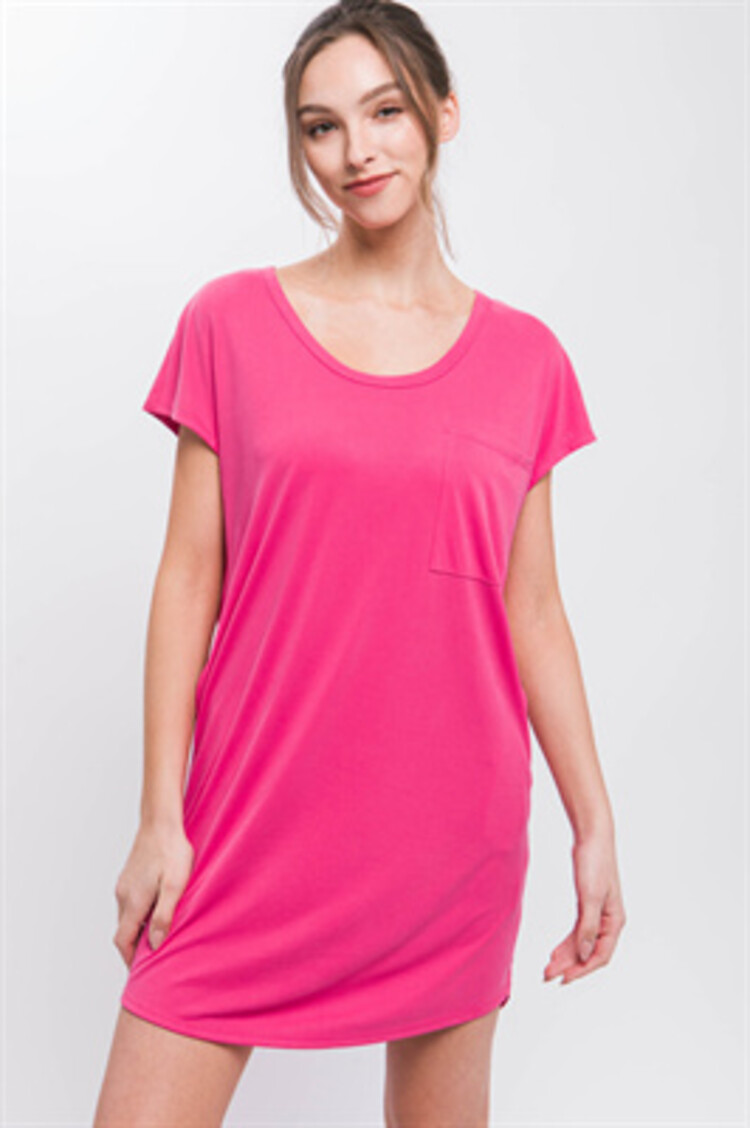 USA Modal Dress- Magenta 4866 DS