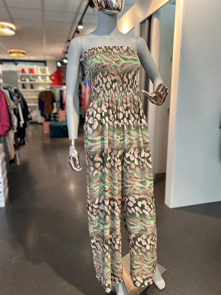 Paris Jumpsuit- Black/Beige/Pink