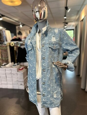 Germany Jean Jacket Long- Light Blue