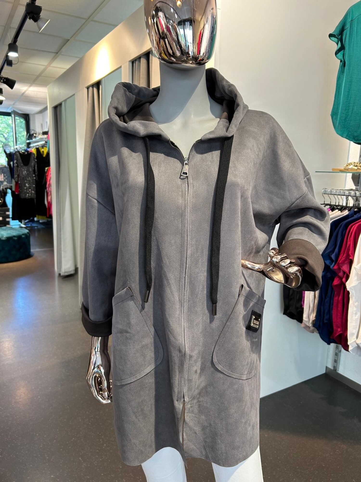 Faux Suede jacket Grey
