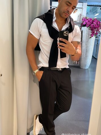 Italy Trousers With Cuffs- Black PWB01BV