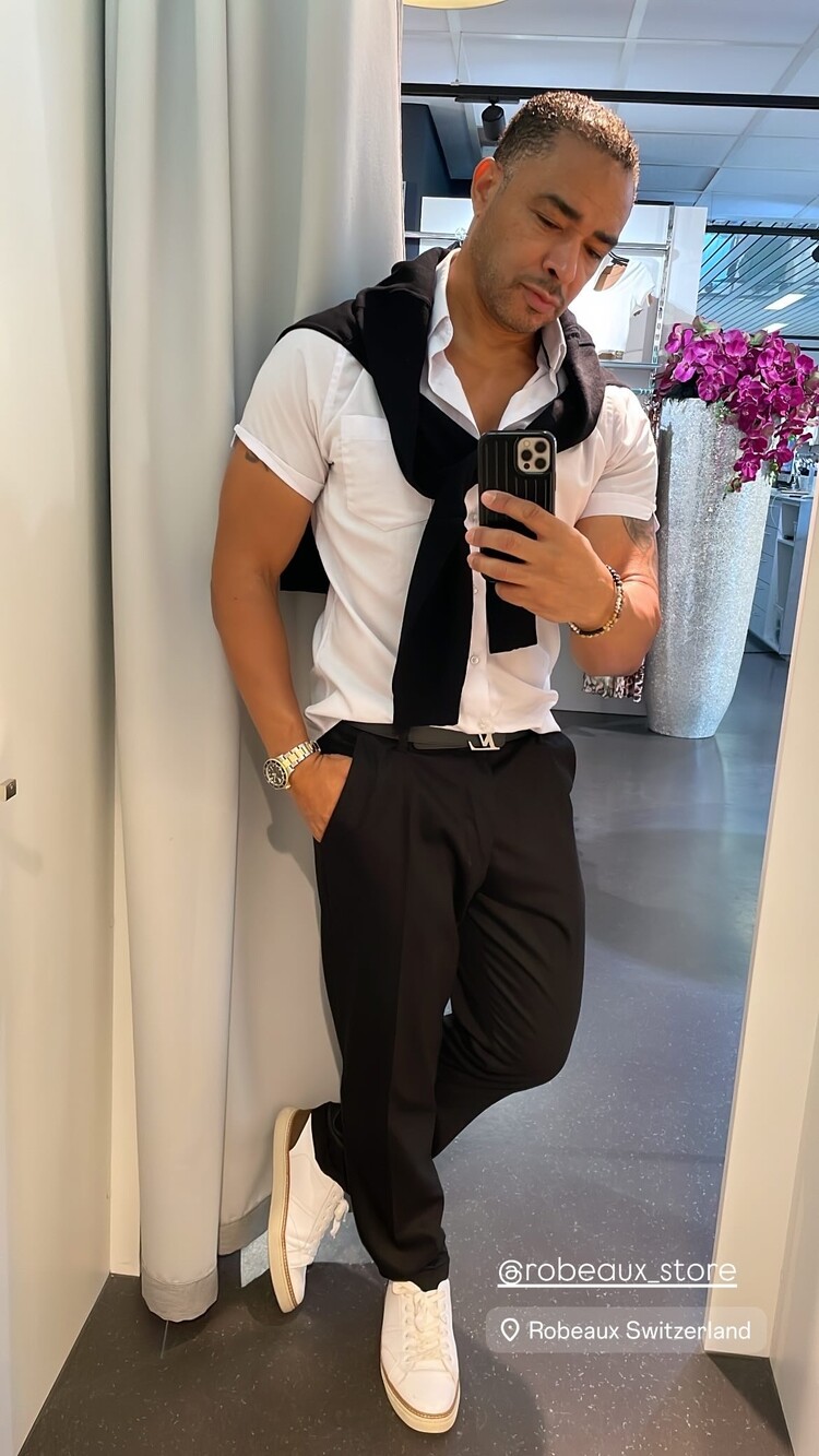 Italy Trousers With Cuffs- Black Stretch PD3JIBV