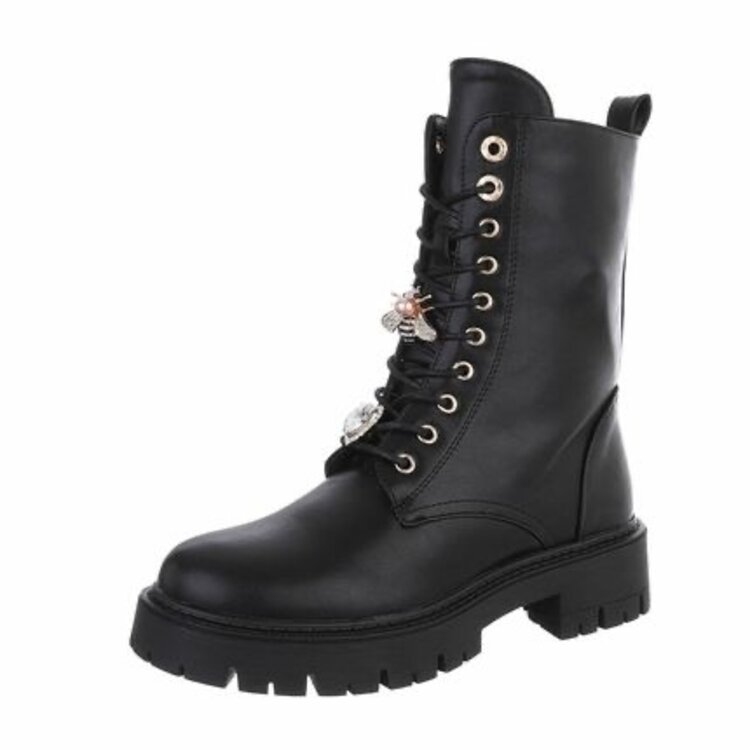 Germany DES852P BLACK Boot- Faux Leather
