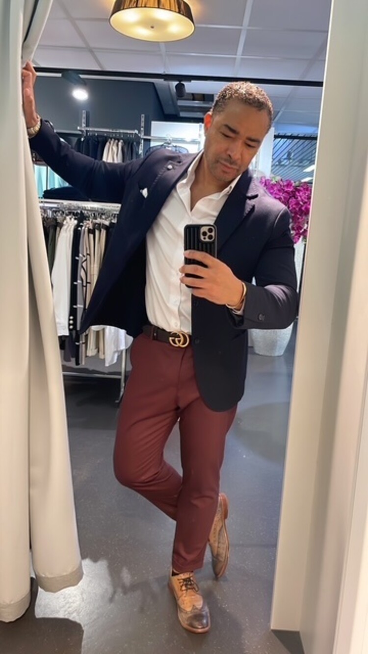 Italy Trousers With Cuffs- Burgundy PWB01BV