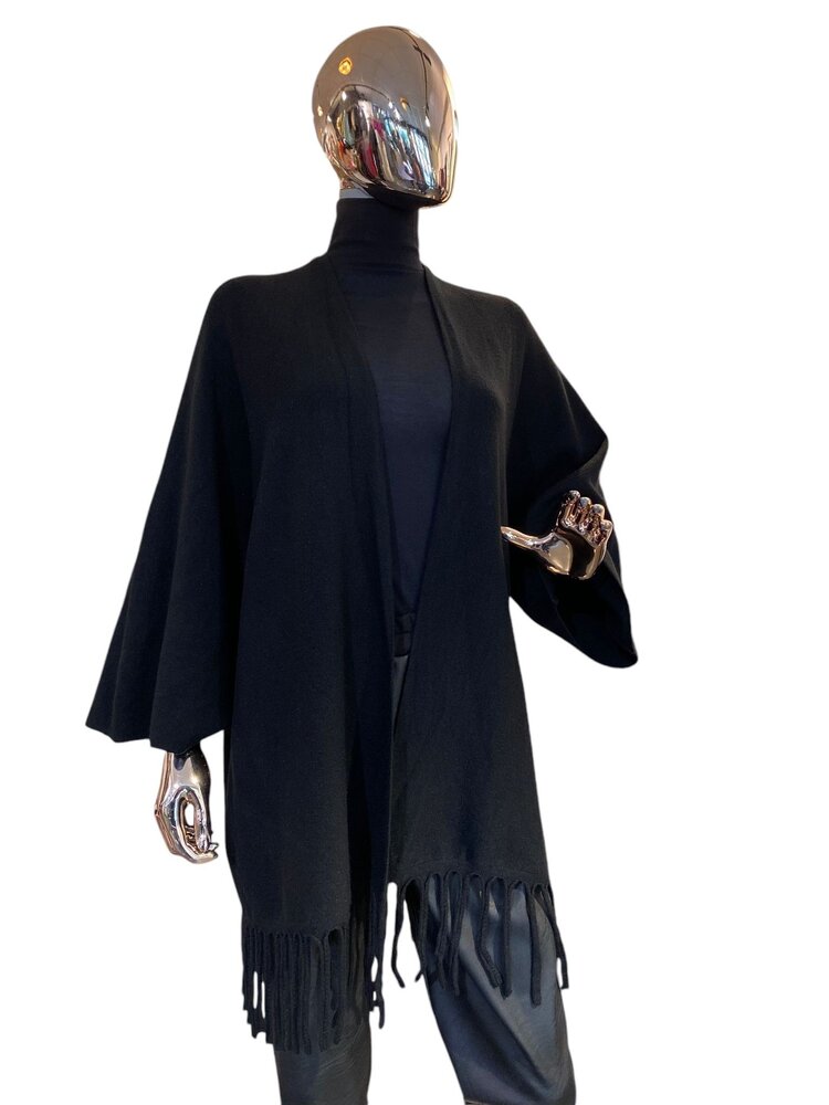 Germany Boho Poncho Black Design