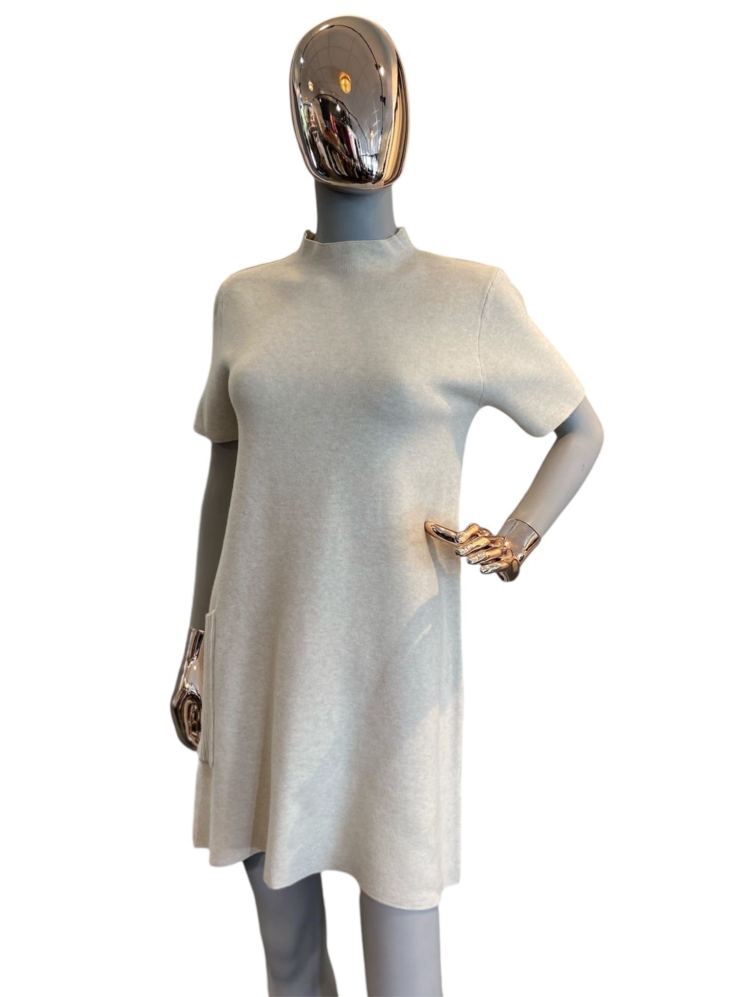 Viscose Sweater Dress - Beige