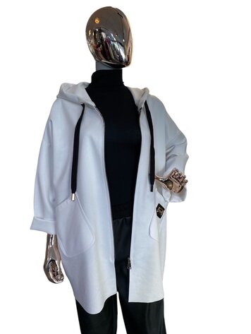 Paris Faux Suede jacket- White