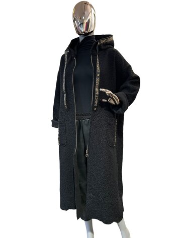 Germany Star Teddy Bear Jacket Long-Black