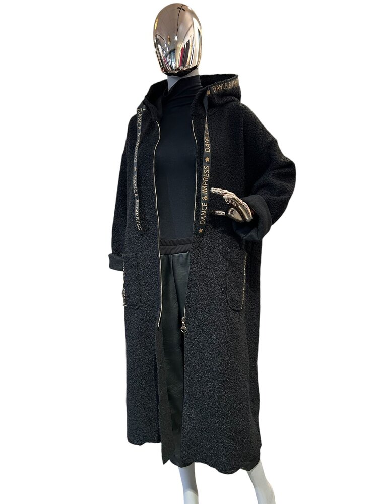 Germany Star Teddy Bear Jacket Long-Black