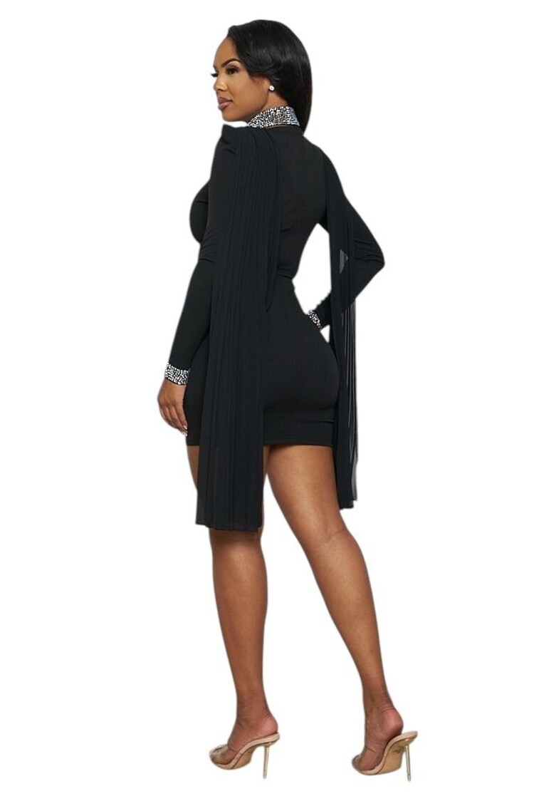 USA Godess Dress- Black