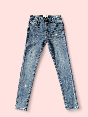 USA Bling Bling Studded Jeans- Blue G42-1-A