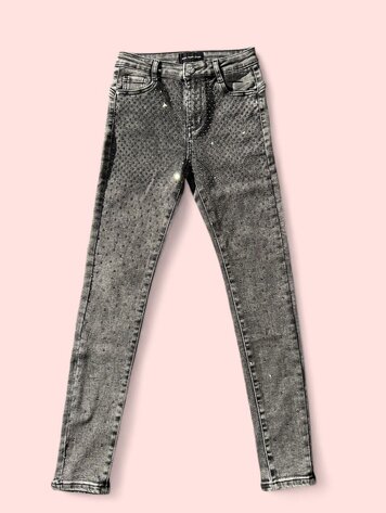 USA Bling Bling Studded Jeans- Grey G42-3-A
