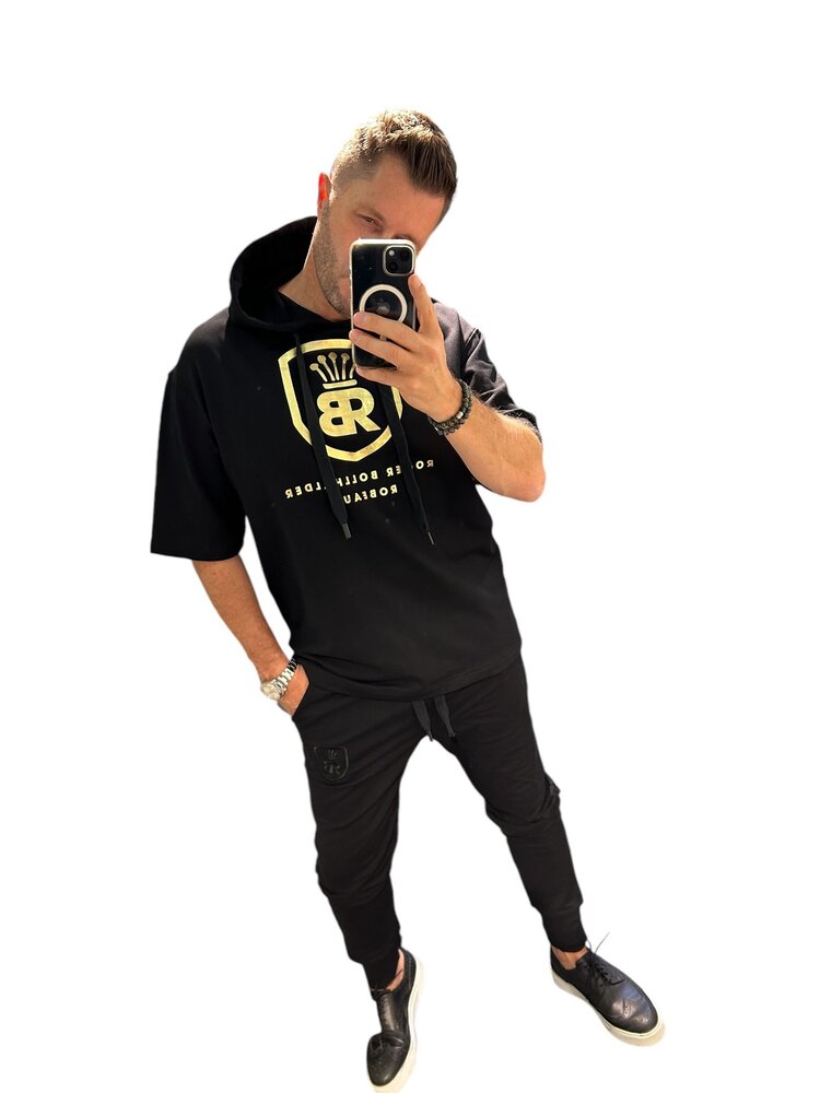 Robeaux Robeaux Kurzarm Hoody - Black & Gold