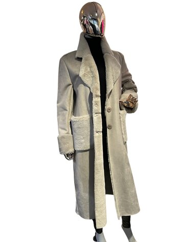 Italy Rina faux fur Coat 1337 sand