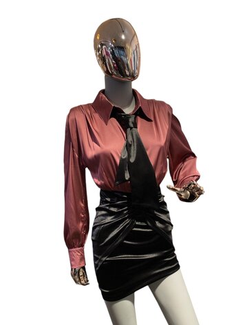 USA 2 Tone Wine Dress With Neck Tie
