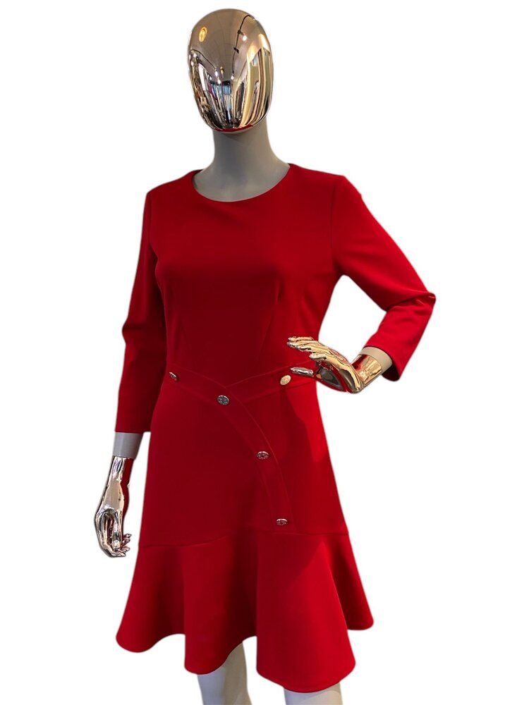 Italy Rosso Red Italian Dress