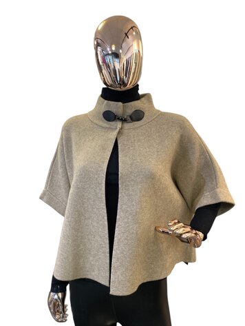 Paris Open Sweater W/Neck Fasten- Sand