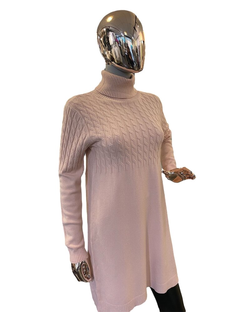 Paris Sweater Dress- Salmon C3976