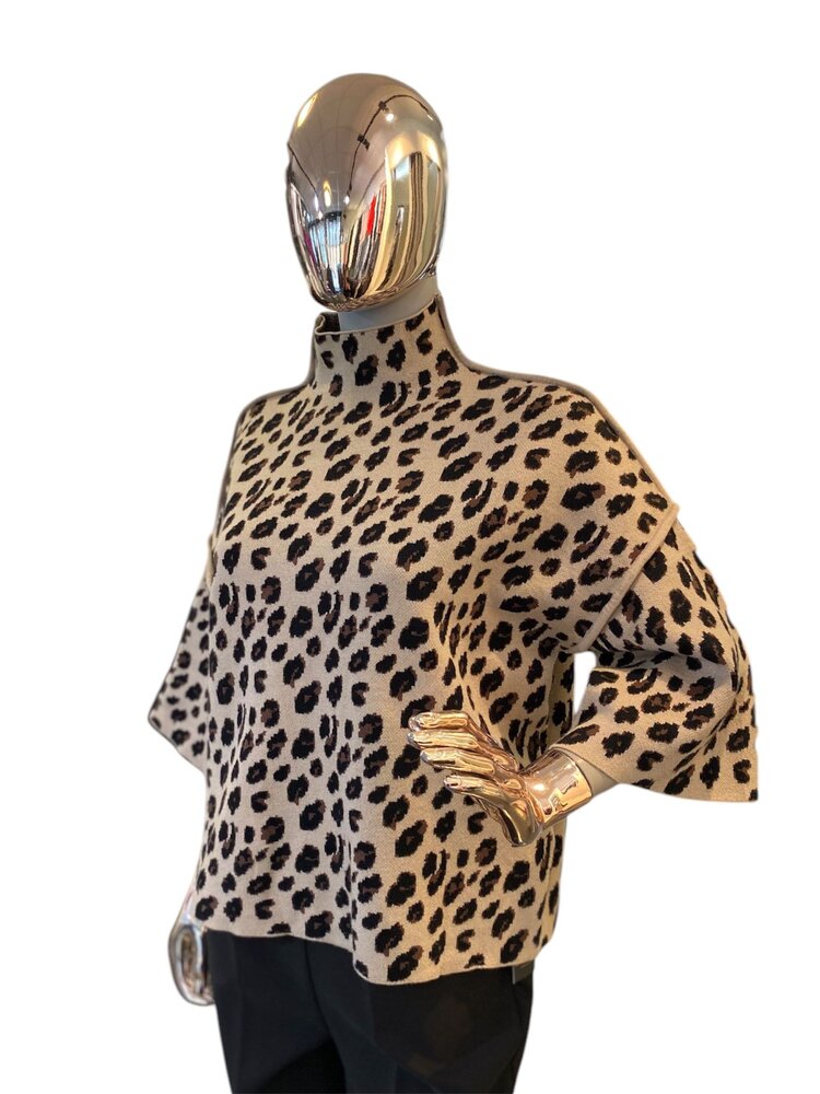 Paris Viscose Sweater- Leopard  8025