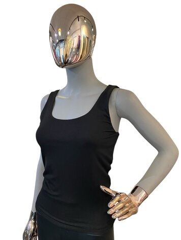 USA Popular Double Layer Tank Top- Black TX81211