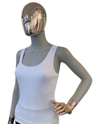 USA Popular Double Layer Tank Top- White TX81211