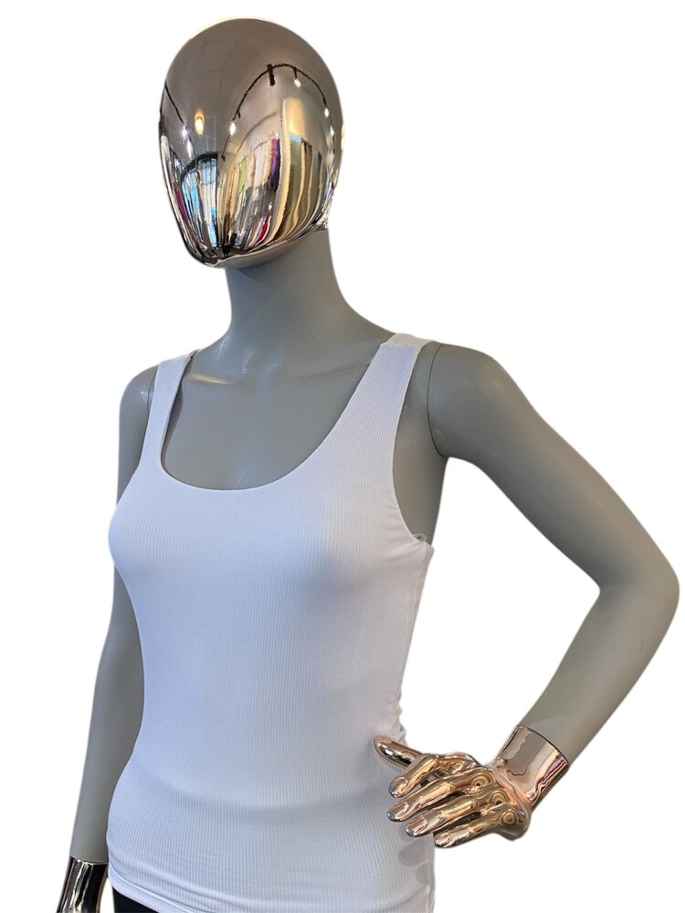 USA Popular Double Layer Tank Top- White TX81211