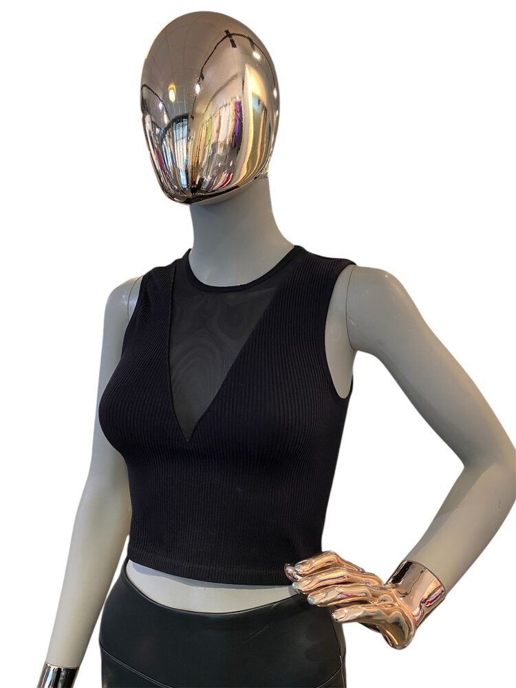 USA Top With Fishnet-Black 10258TN