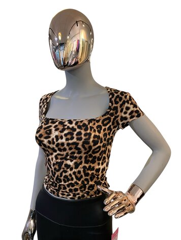USA Leopard Print Top- TY70756