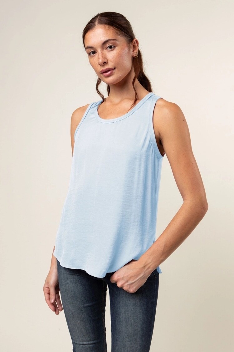 USA Scoop Neck Tank Top-VT114122-Baby Blue