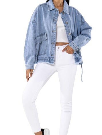 Paris Oversized Jeans Jacket-S562-3