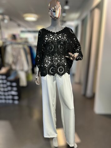 Paris Boho Knit Top- Black*ONE SIZE