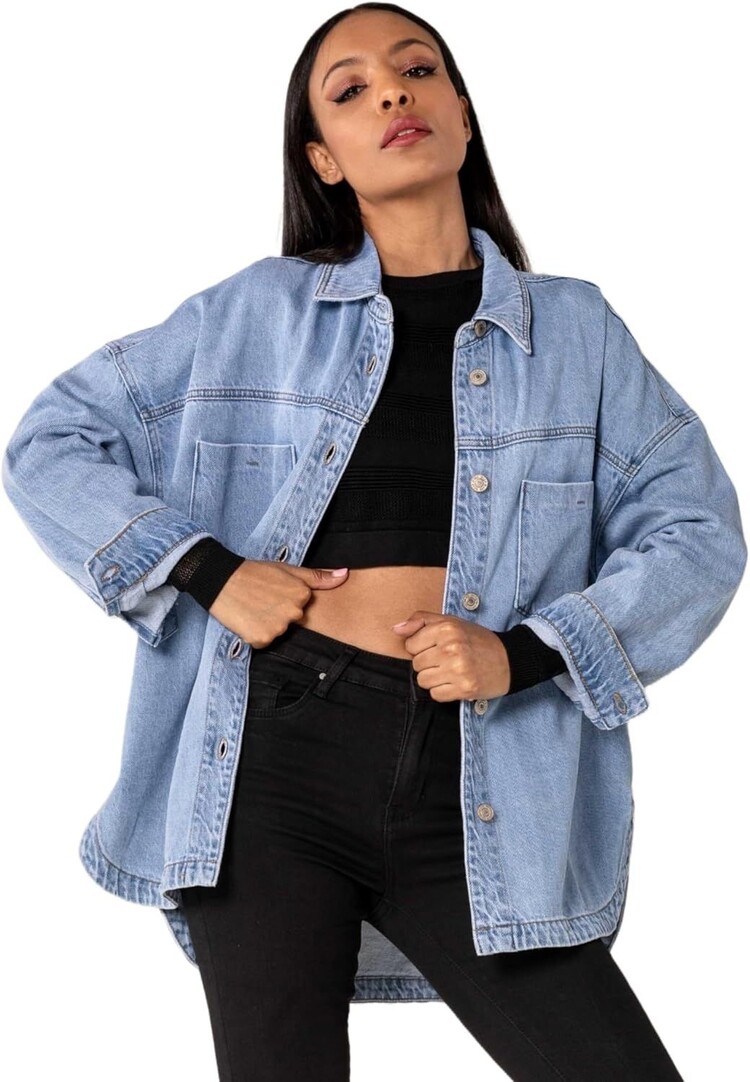 Paris Oversized Jeans Shirt-S539