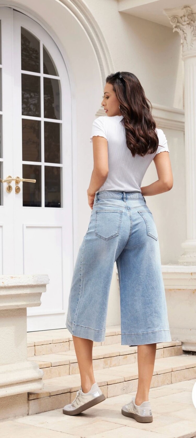 Paris Capri Wide Leg Jeans