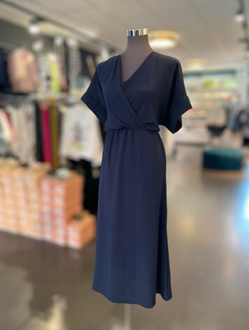 Paris Kimo Sleeves Dress- Navy