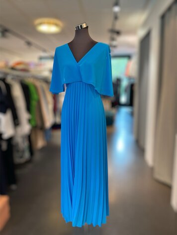 Paris Plisse Dress- Electric Blue