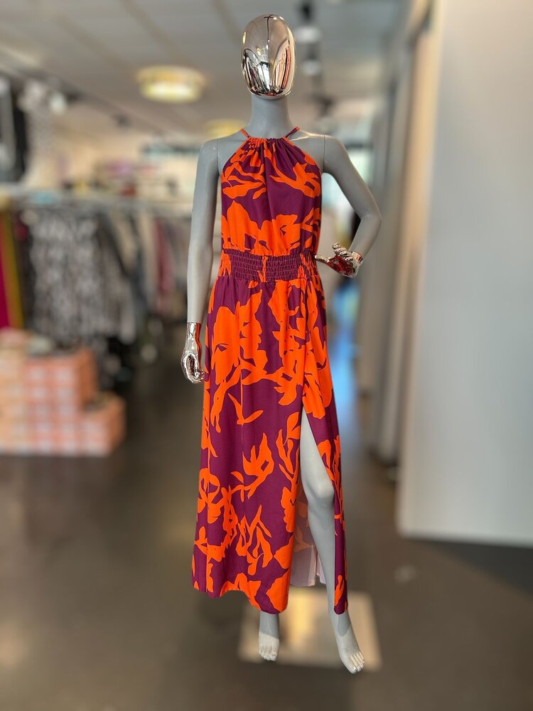Summer Dress- Orange/Purple