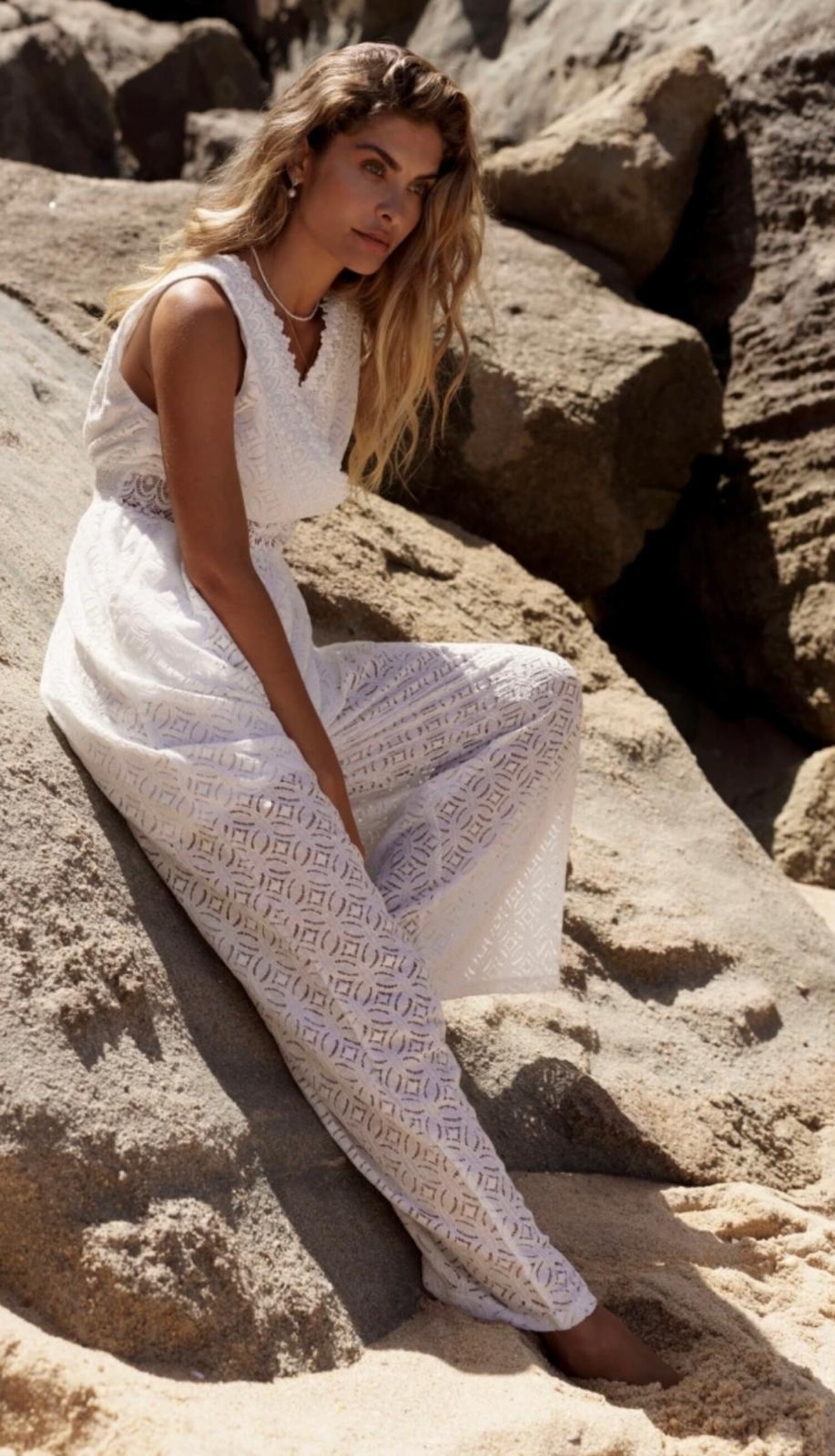 Lace Blossom Jump Suit-9119 - Robeaux Switzerland