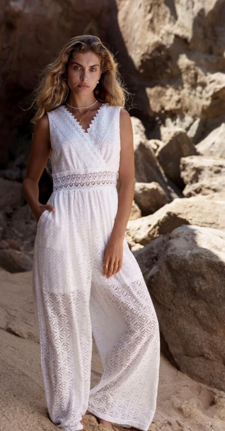 Paris Lace Blossom Jump Suit-9119