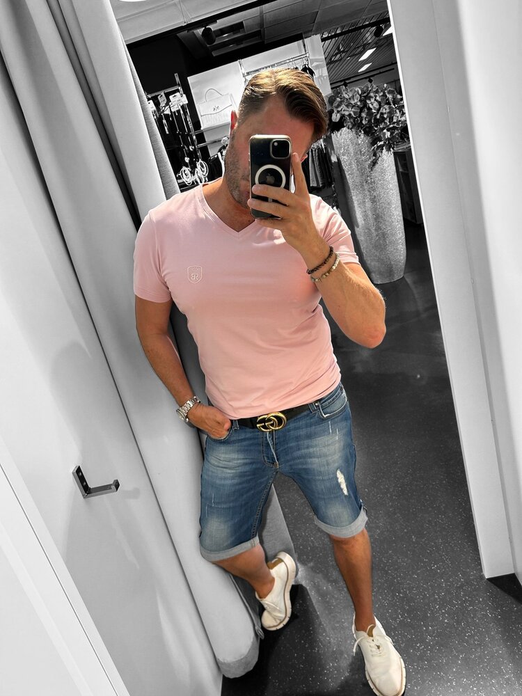 Robeaux Robeaux V Neck Classic-#112 Pastel Pink