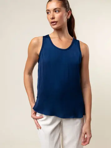 USA Scoop Neck Tank Top VT114122-Navy