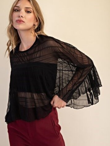 USA Textured Cape Top- Black GT8332