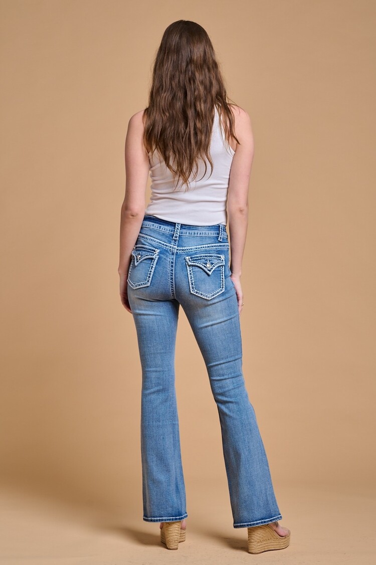 USA Bootcut Embroidered Stretchy Women's Jeans WT101